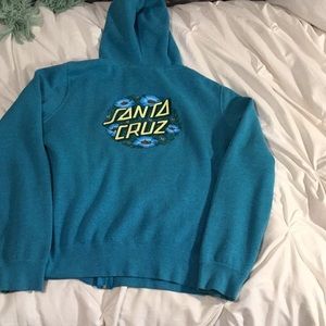 Teal Santa Cruz skateboards sweatshirt